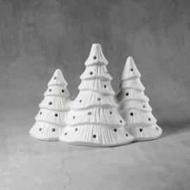 Ceramic Bisque Triple Tree Lantern